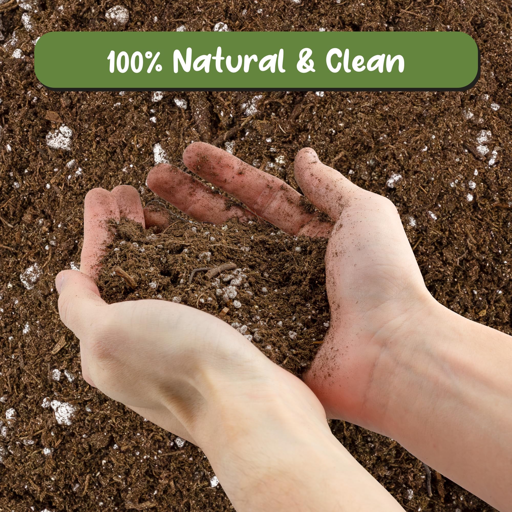 Soil Sunrise being poured into a pot to show easy transplant use