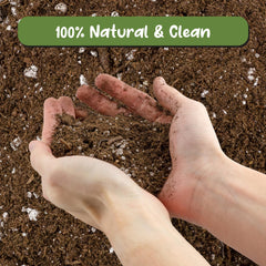 Soil Sunrise being poured into a pot to show easy transplant use