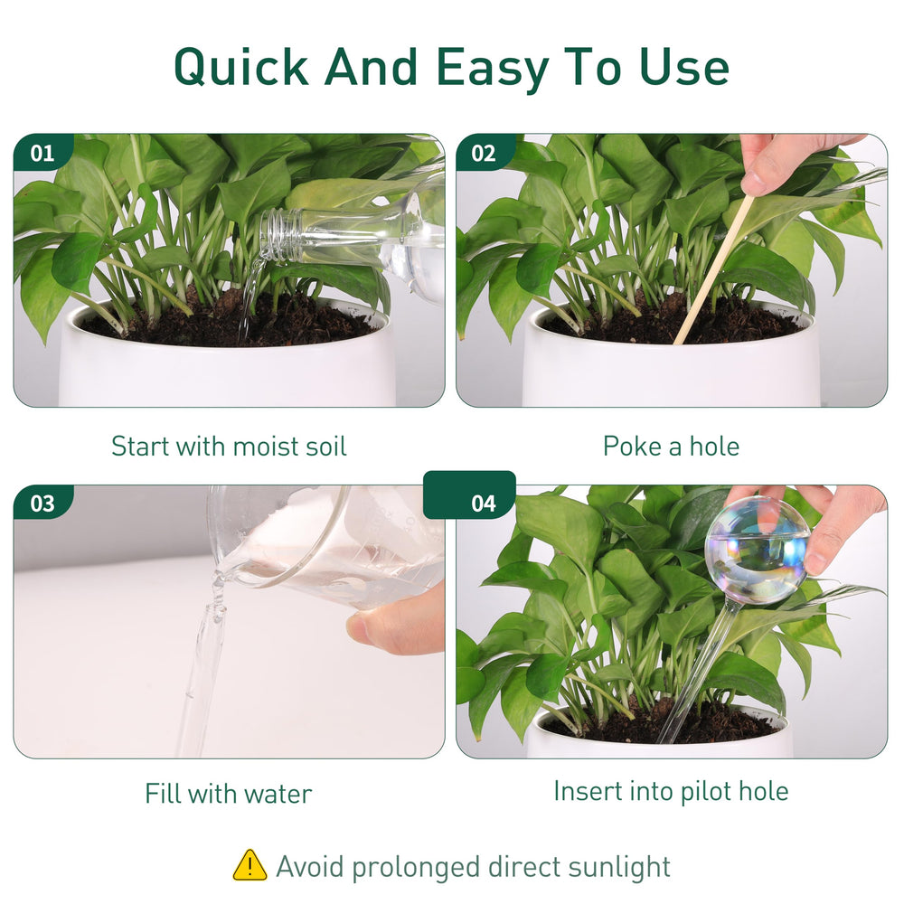 Soilagua four globes grouped for consistent multi-pot watering