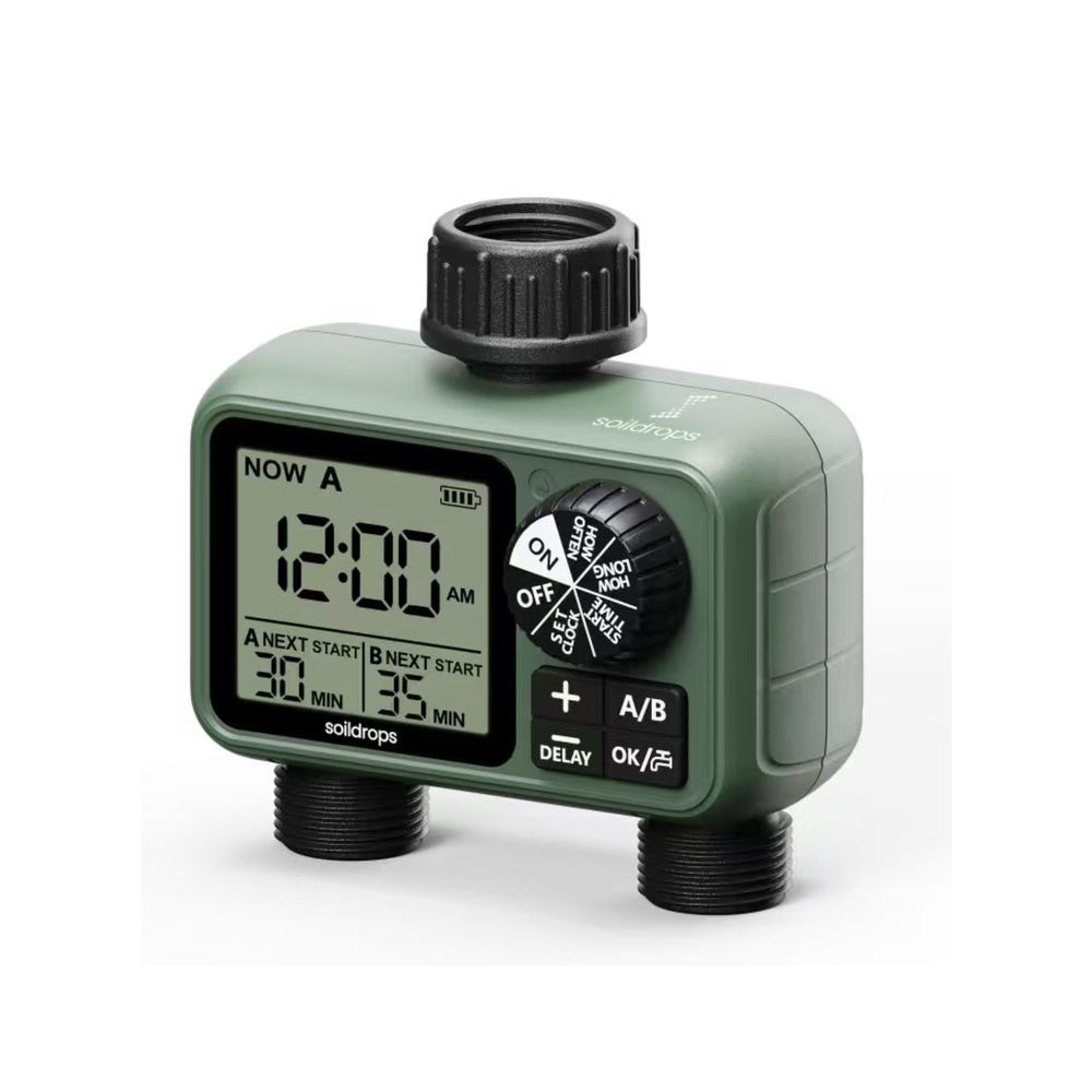 Soildrops front panel display showing clear programming and ease of use