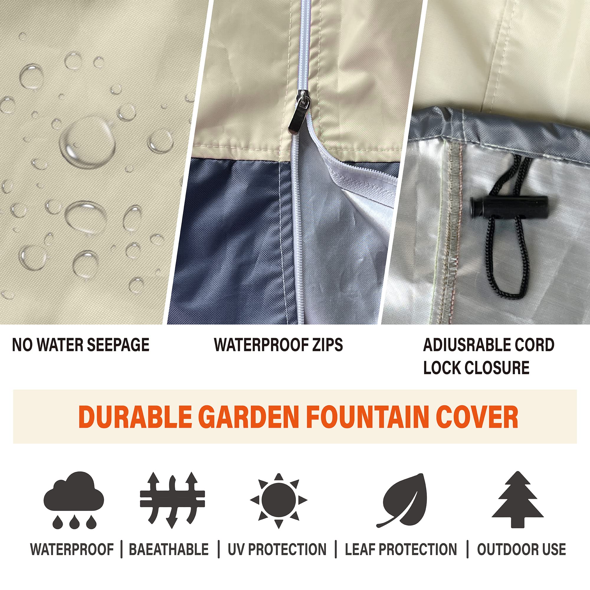 SOKINGCOVER adjustable drawstring tightened for secure fit in wind