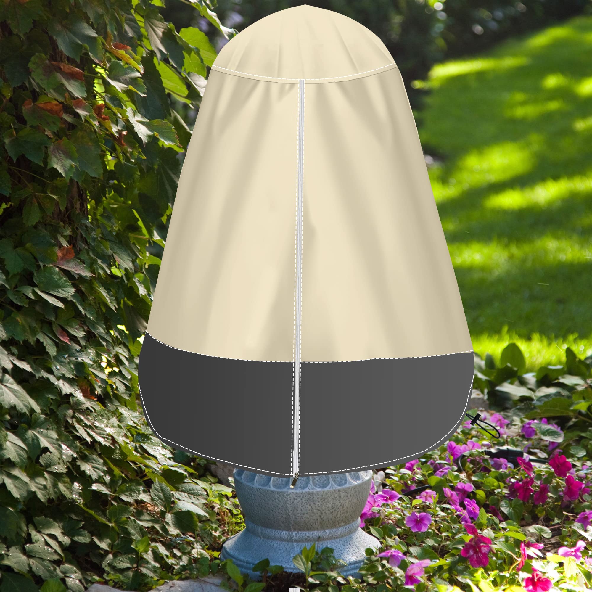 SOKINGCOVER beside an adult for scale illustrating the cover's large size