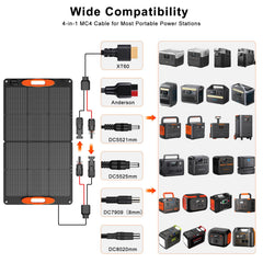 SOKIOVOLA connector cables and adapters displayed for broad power station compatibility