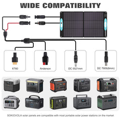 SOKIOVOLA tilted on built-in brackets optimizing sun exposure for faster charging