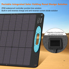 SOKIOVOLA folded panel in hand showing compact weight and easy transport