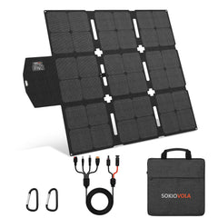 SOKIOVOLA front folded panel showing compact portability and easy carry