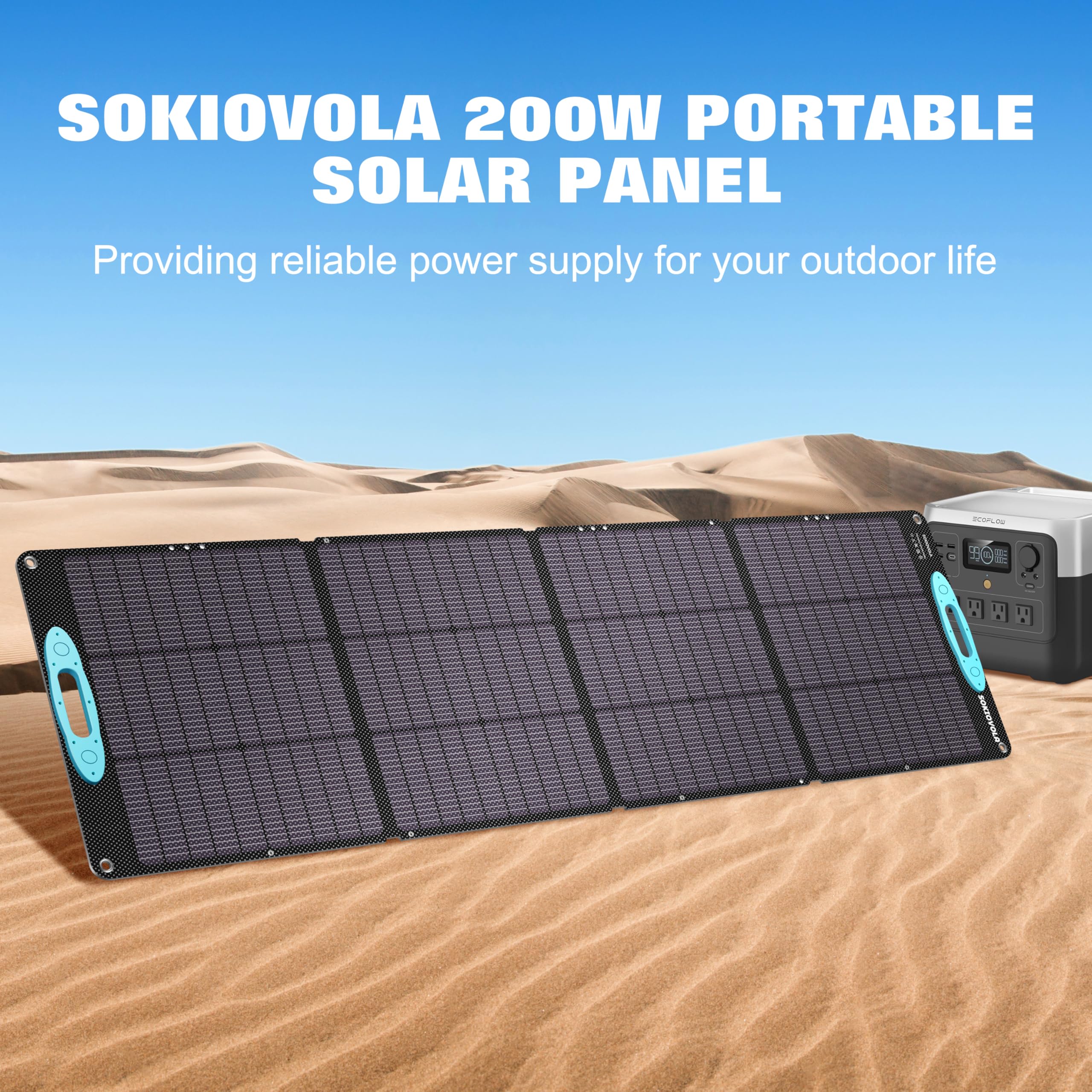 SOKIOVOLA panel mounted on RV roof demonstrating weatherproof outdoor use
