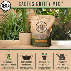 sol soils pouring into pot to demonstrate easy repotting and fast-draining benefit