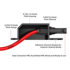 SolarEnz prewired 10 AWG cable displaying ready-to-install convenience