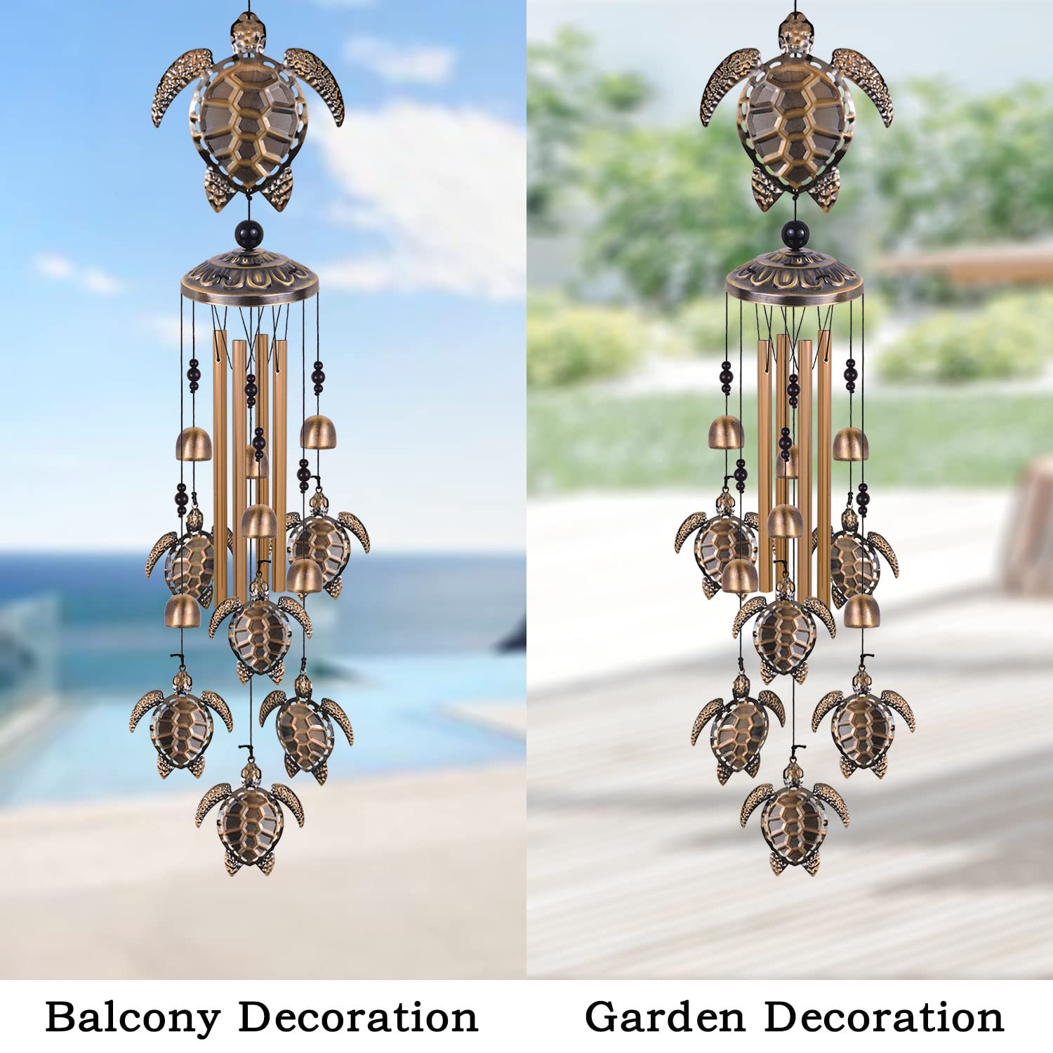 Solawindchime displayed on balcony benefit: compact coastal accent