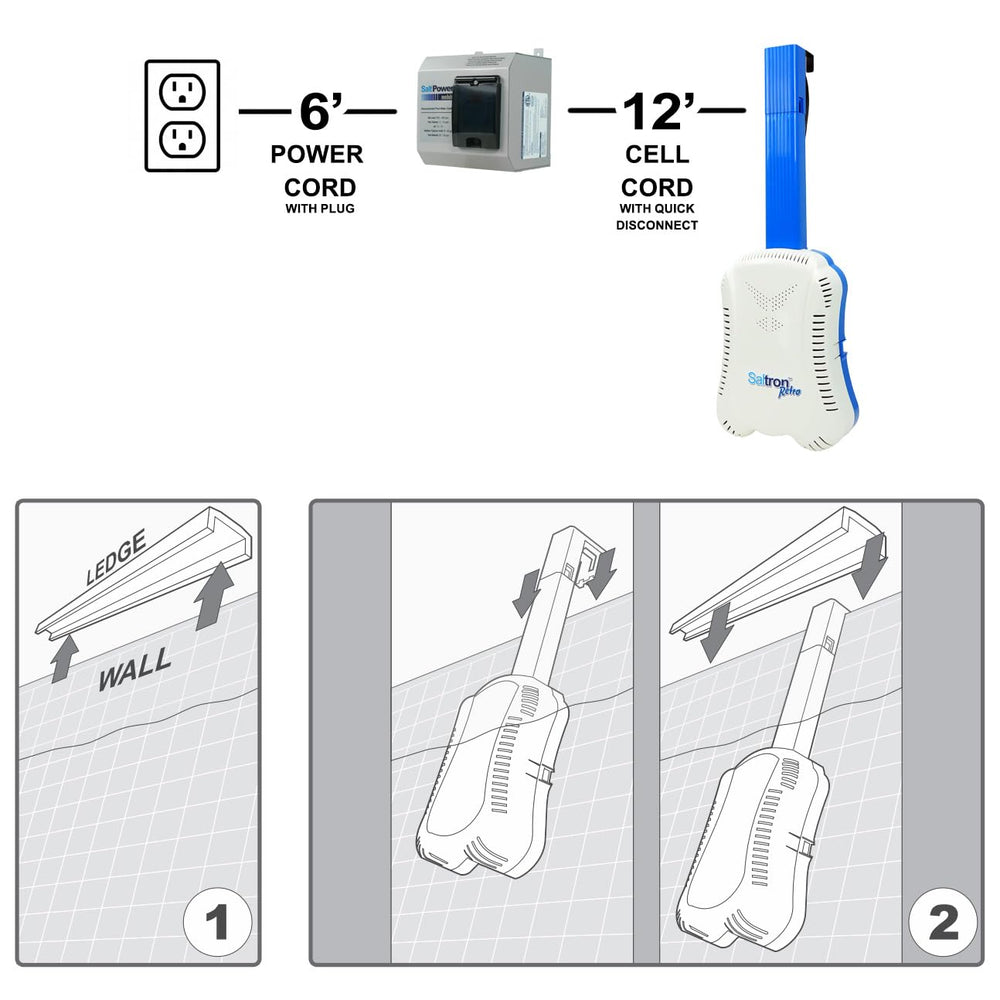 Solaxx Saltron Retro next to a ruler showing compact size and space-saving benefit