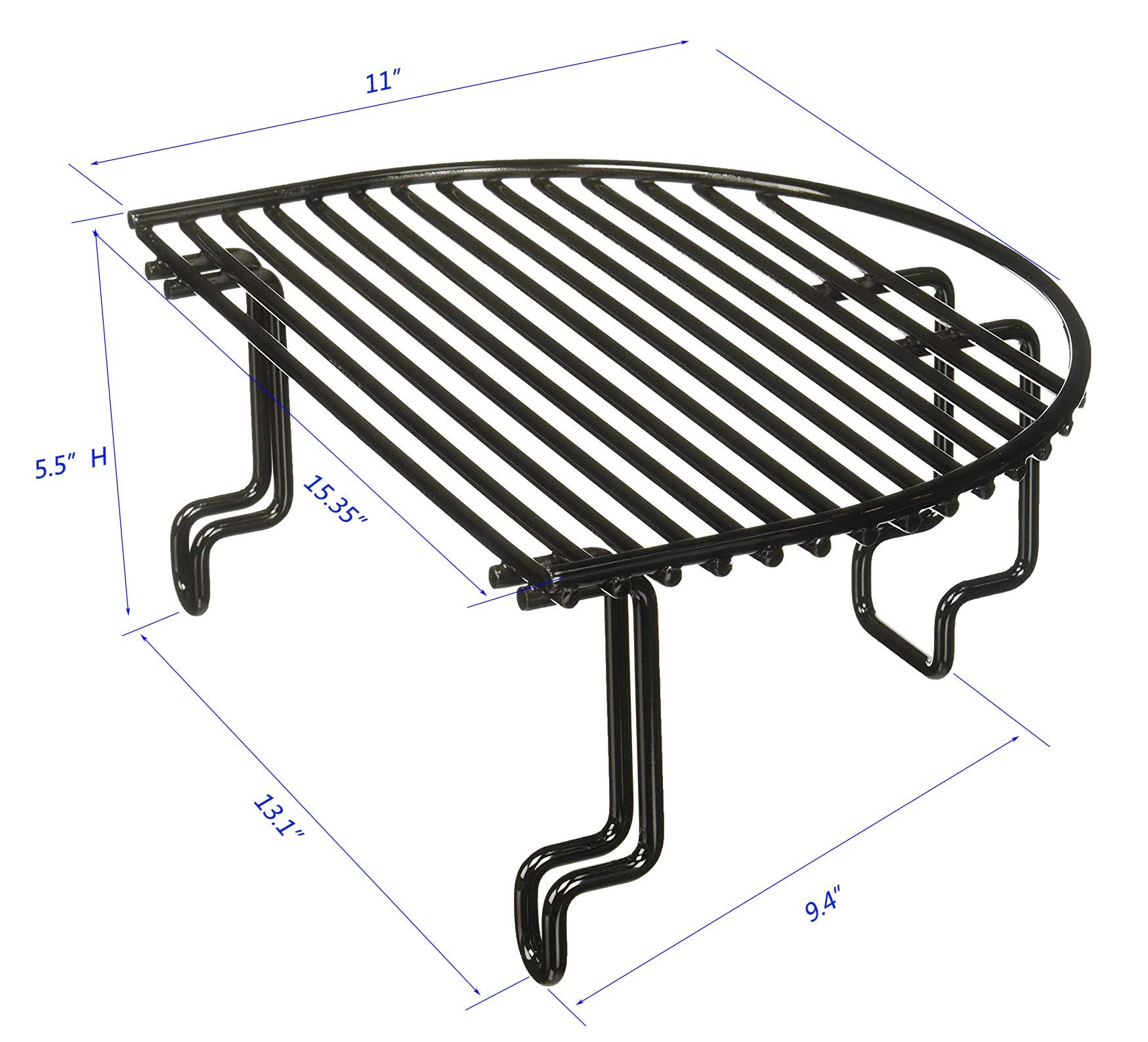 soldbbq rack installed in Primo Oval XL grilling multiple foods for efficient cooking