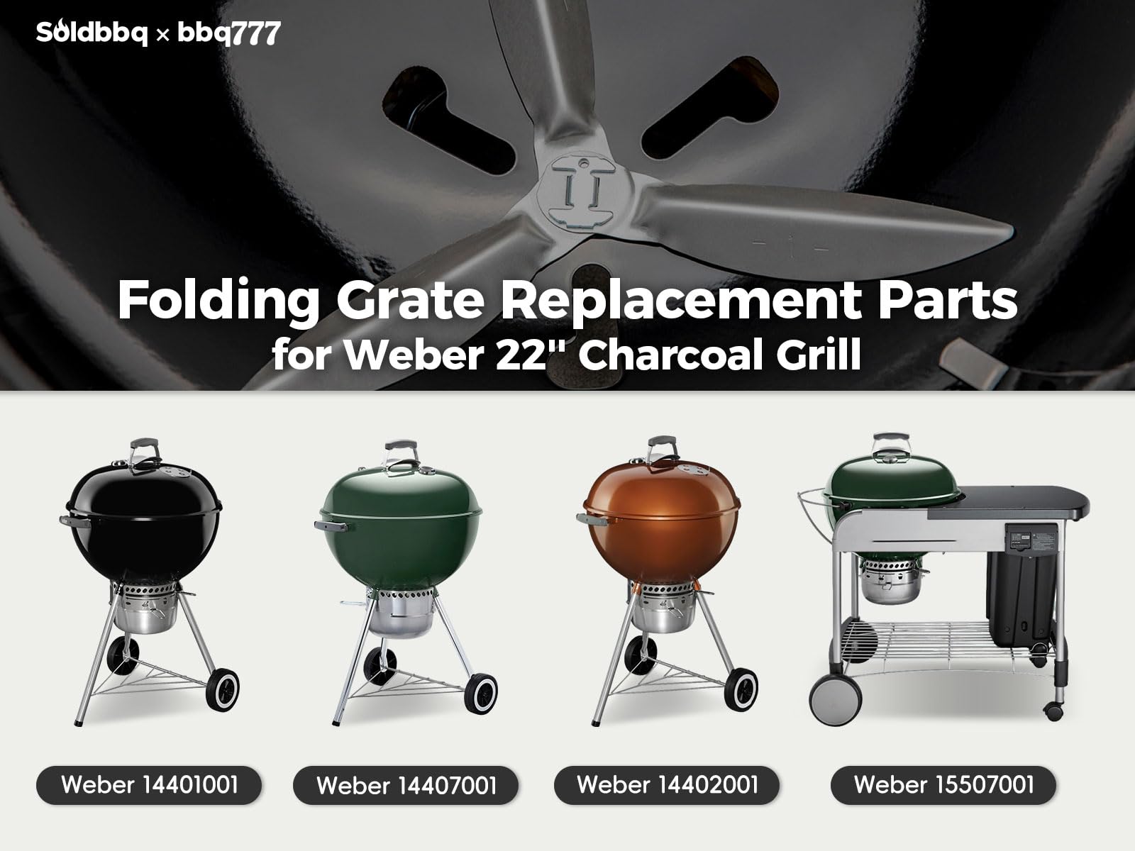 soldbbq one-touch cleaning assembly detail demonstrating quick ash removal function