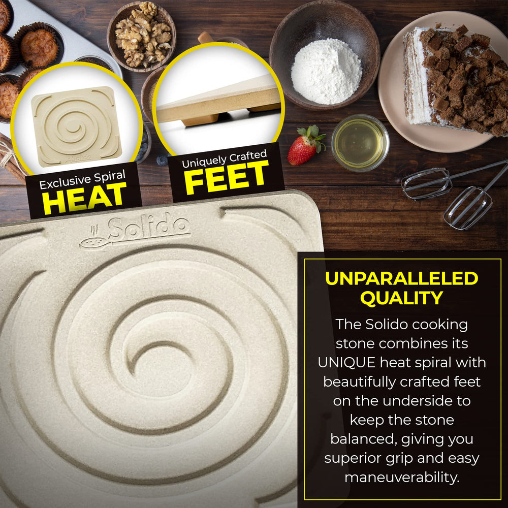 Solido assorted breads and cookies fresh from stone showing versatile baking benefit