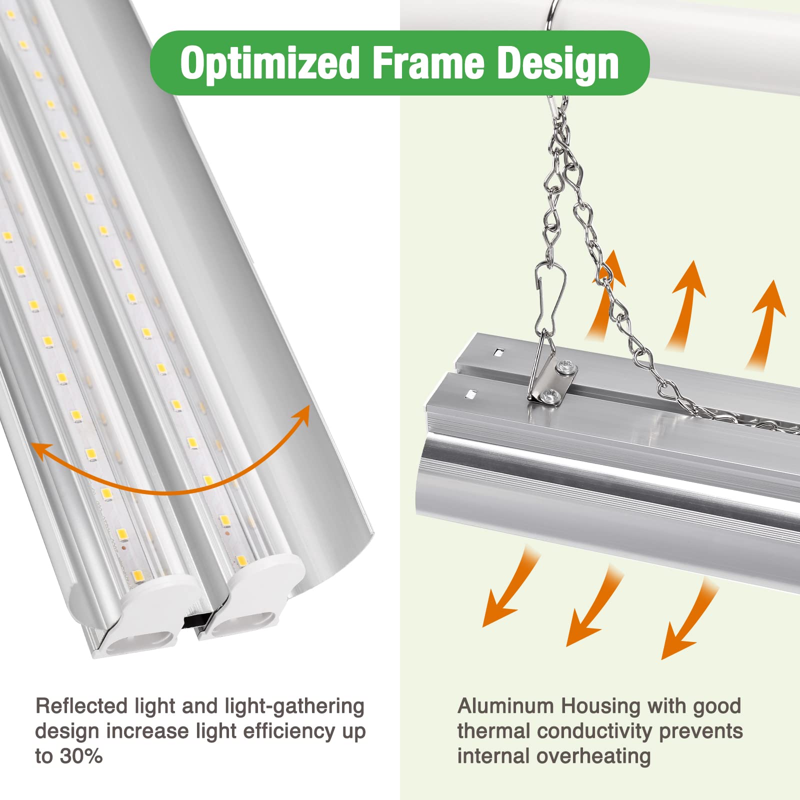 SOLIGT metal chains detail illustrating height adjustability and versatility benefit