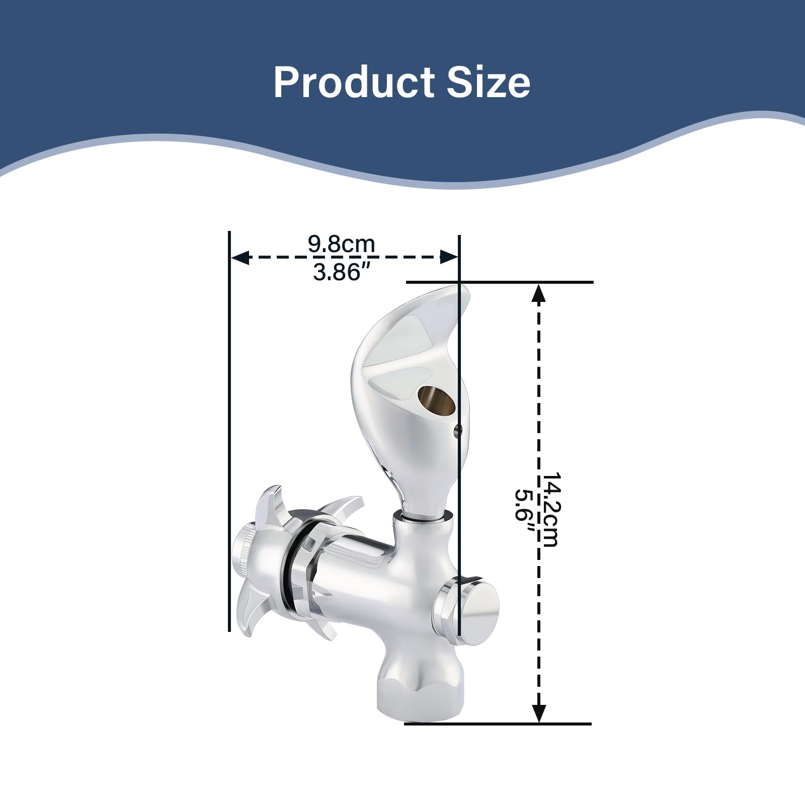 Solimeta 1/2" FPT thread connection image showing compatible, leak-reducing fitting