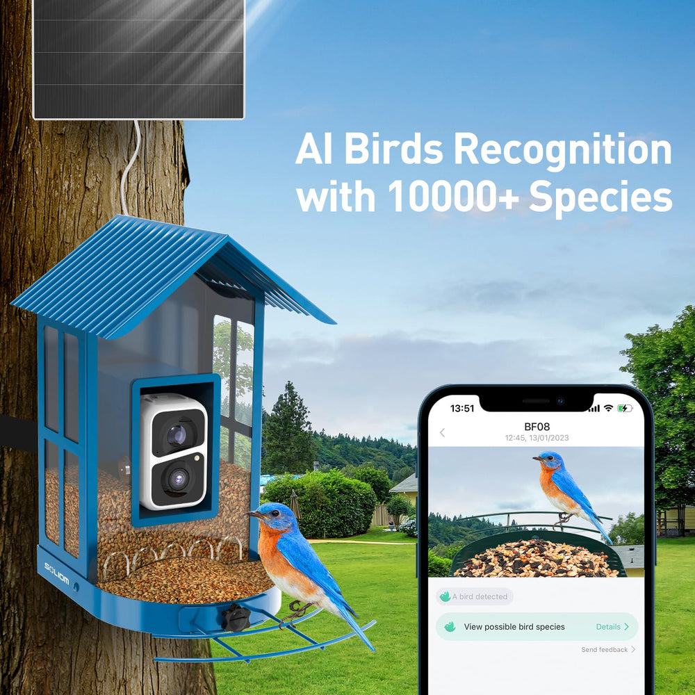SOLIOM BF08 camera close-up lens highlighting 2K image clarity and quick alerts