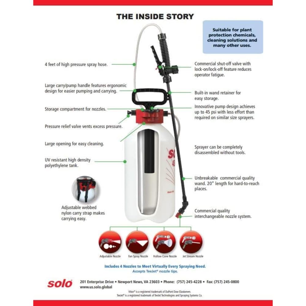SOLO 430-1G in use spraying garden to deliver even coverage efficiently