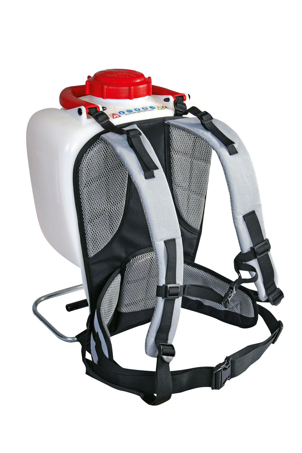 SOLO front view of padded ventilated backpack accessory for improved comfort
