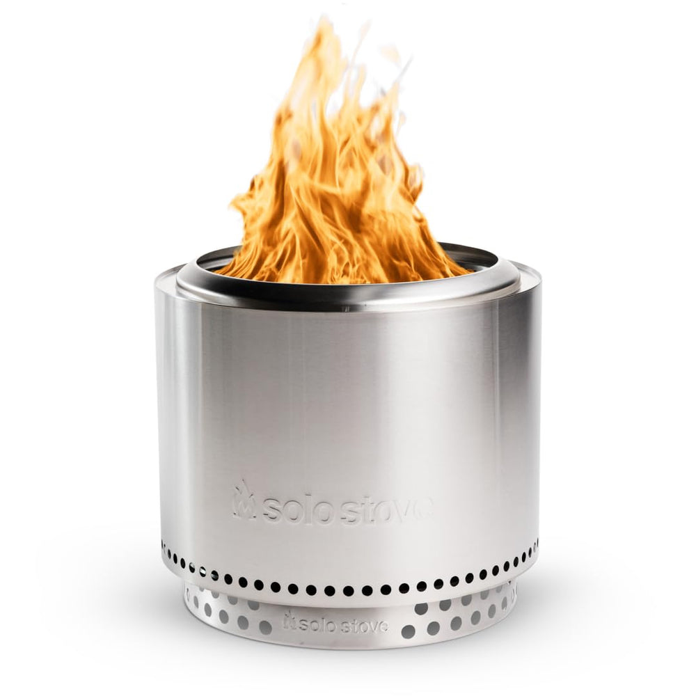Solo Stove Bonfire front view showing sleek smokeless design and stable rim
