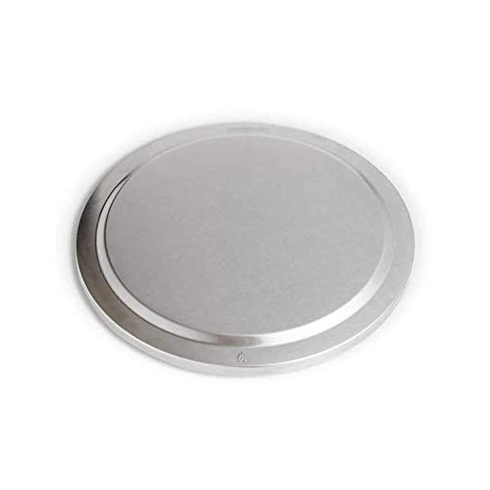 Solo Stove Bonfire lid front view showing sleek stainless steel finish and protective function