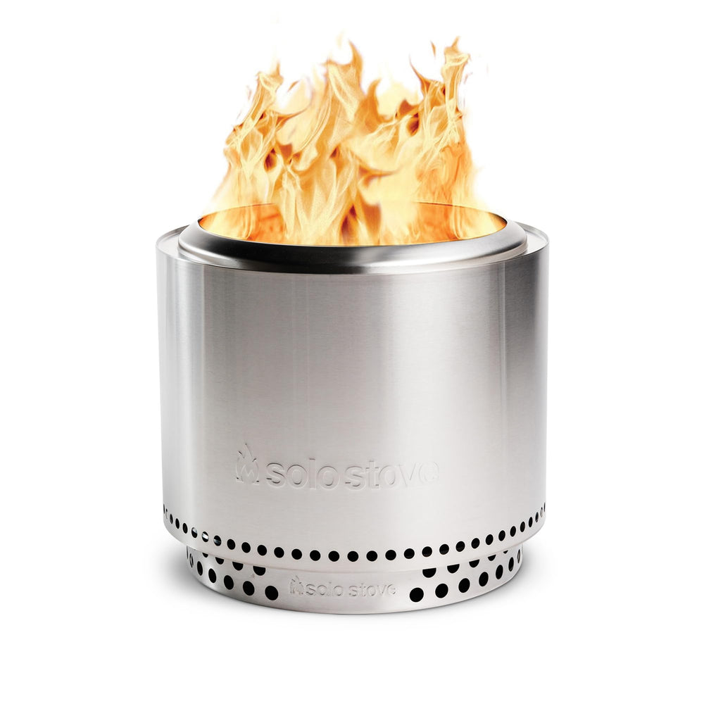 Solo Stove Bonfire in backyard setting creating cozy, controlled campfire ambiance