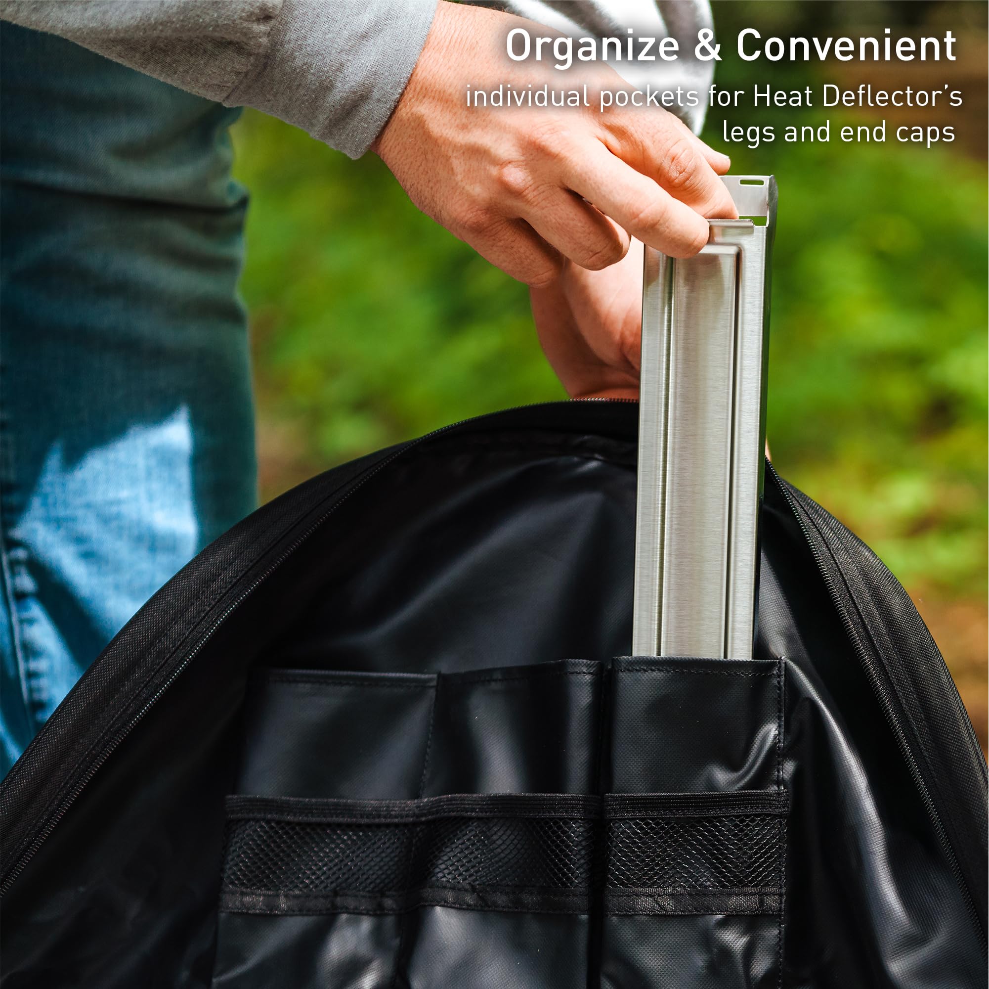 Solo Stove bag handles detail for comfortable carrying and balanced transport