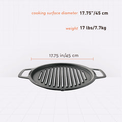 Solo Stove close-up of cast iron texture highlighting grates and benefit of even heat transfer