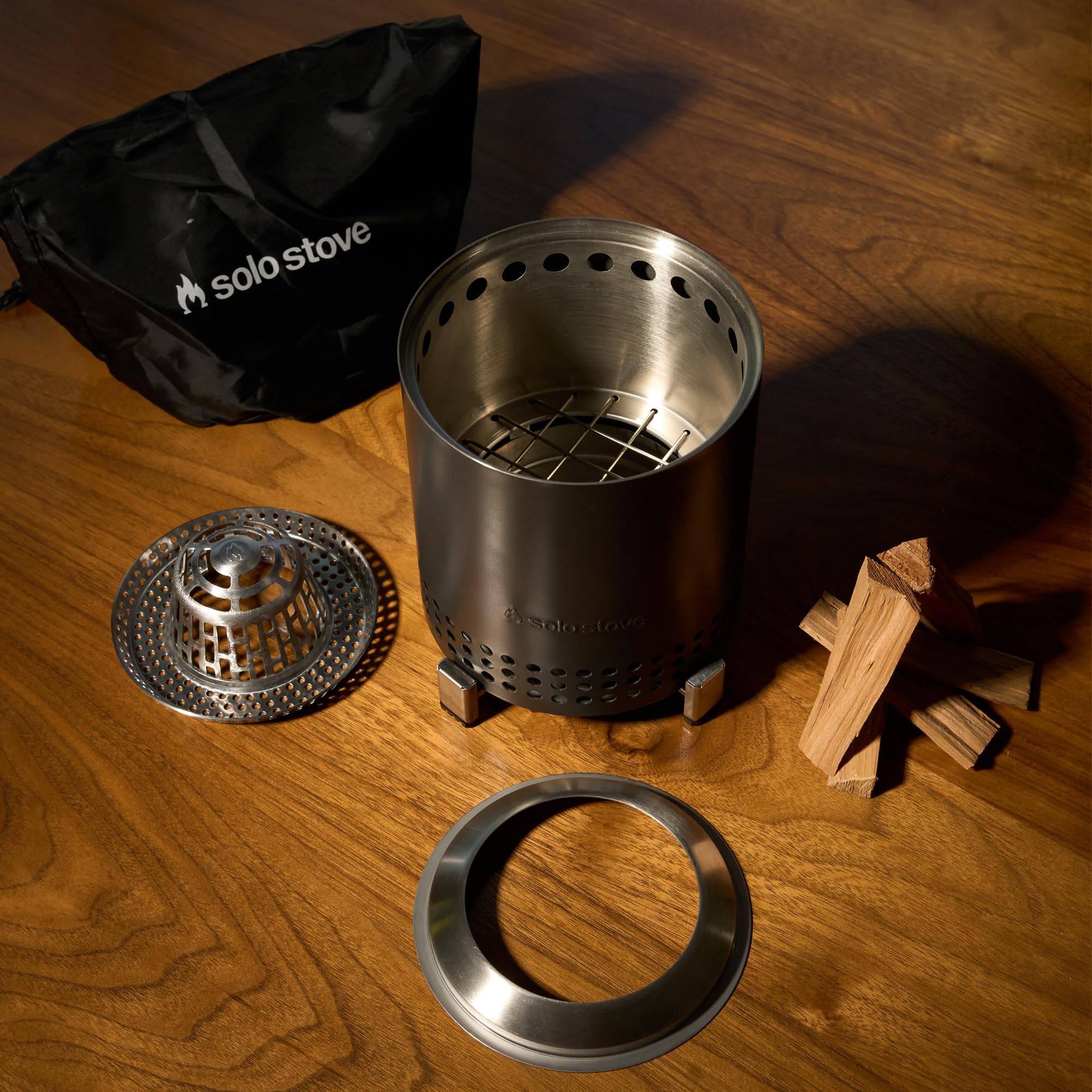 Solo Stove Mesa close-up of stainless steel surface highlighting durable finish