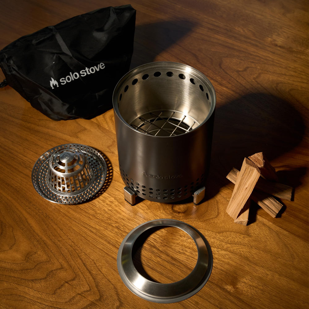 Solo Stove Mesa close-up of stainless steel surface highlighting durable finish