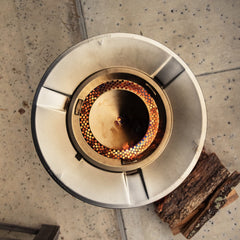 Solo Stove close-up of 304 stainless steel texture for long-lasting durability
