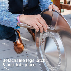 Solo Stove collapsed heat deflector folded compact for easy transport