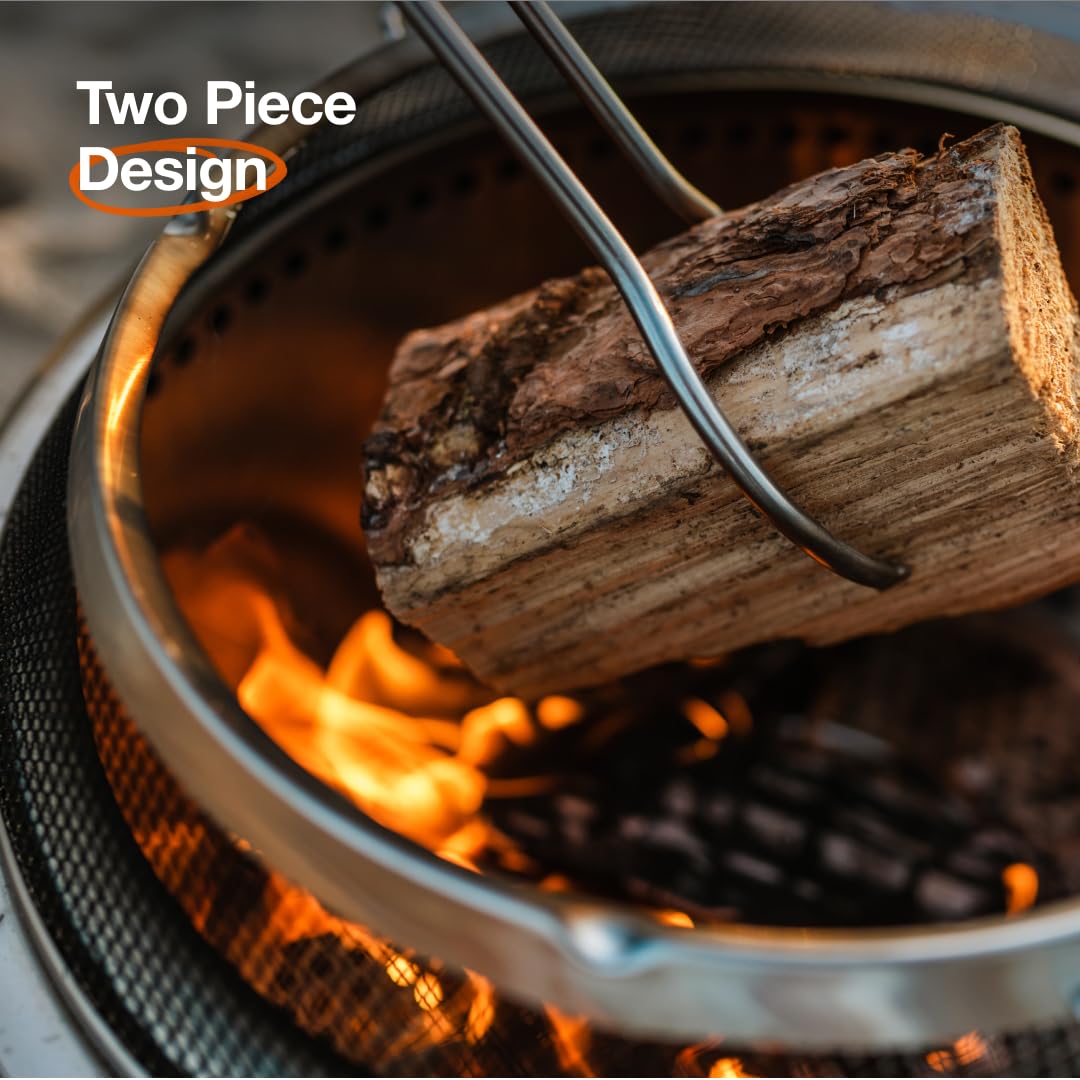 Solo Stove Ranger Shield held by hand to show compact size and travel convenience