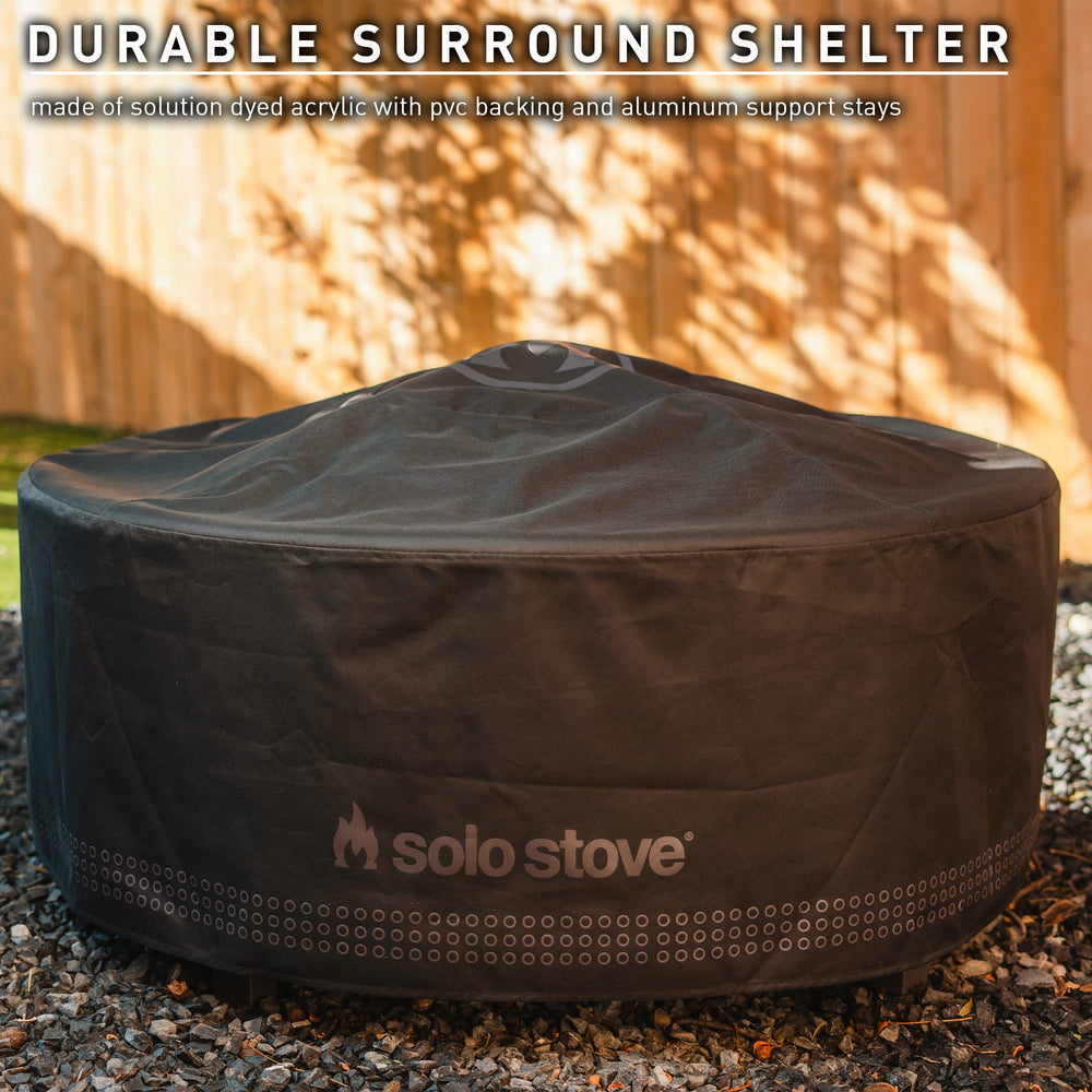 Solo Stove Shelter in backyard protecting Surround and keeping clean