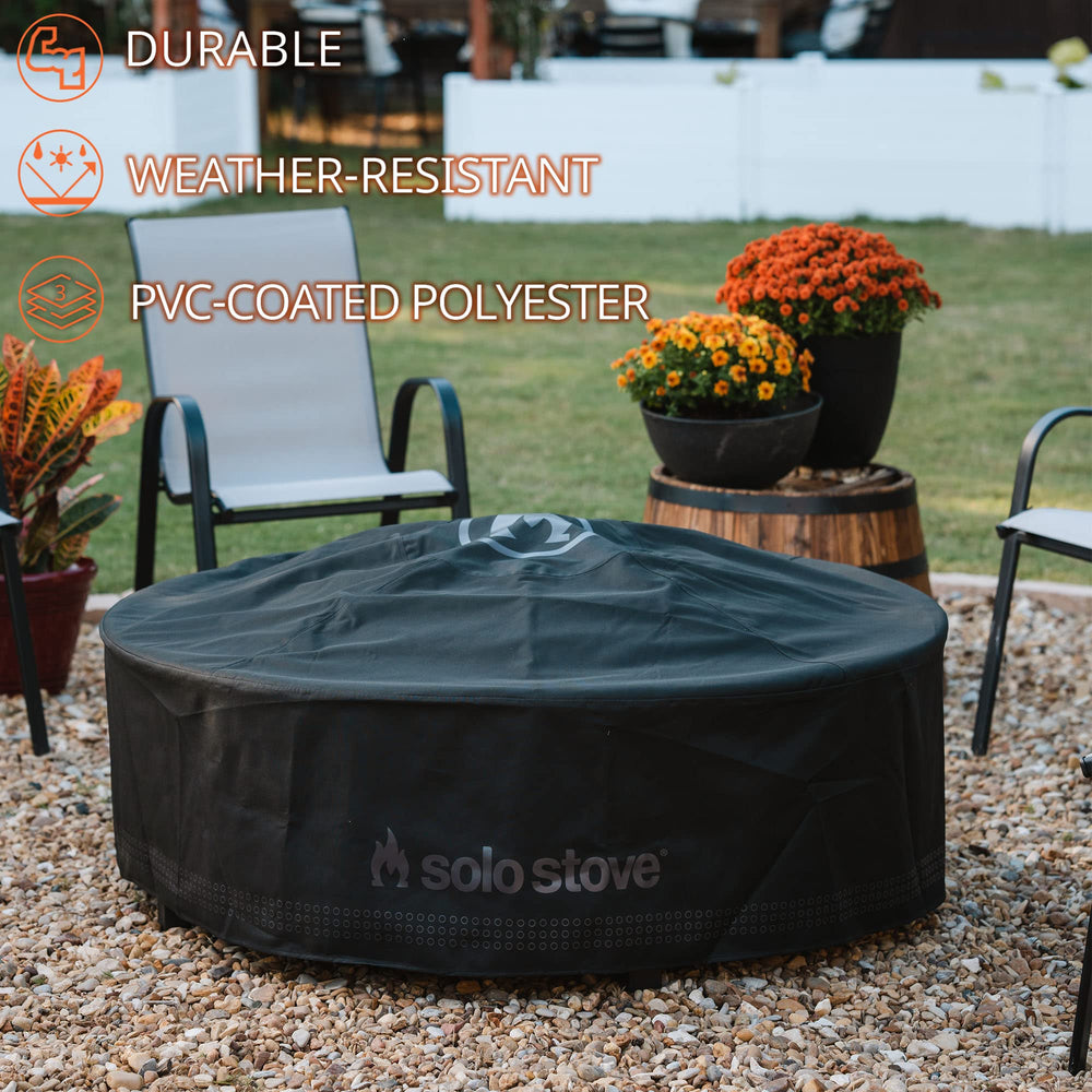 Solo Stove Shelter size comparison with chair showing proper scale
