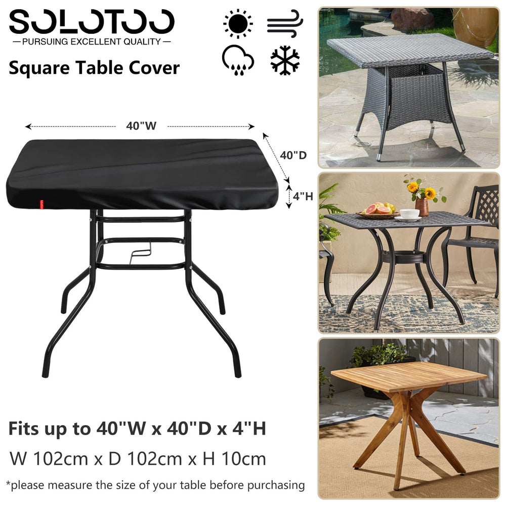 SoloToo buckle strap detail securing cover to table for stable wind resistance