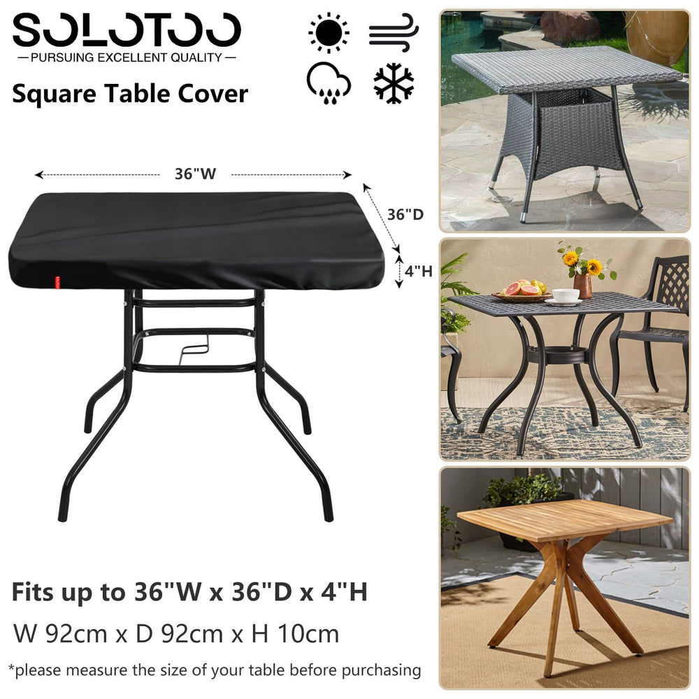 SoloToo elastic hem and buckle straps detail securing cover against wind