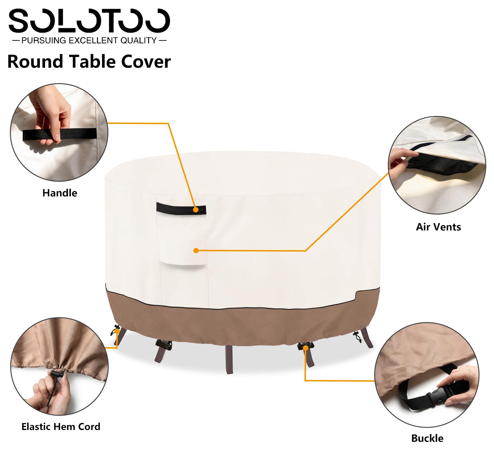 SoloToo elastic hem and adjustable buckle improving windproof secure fit