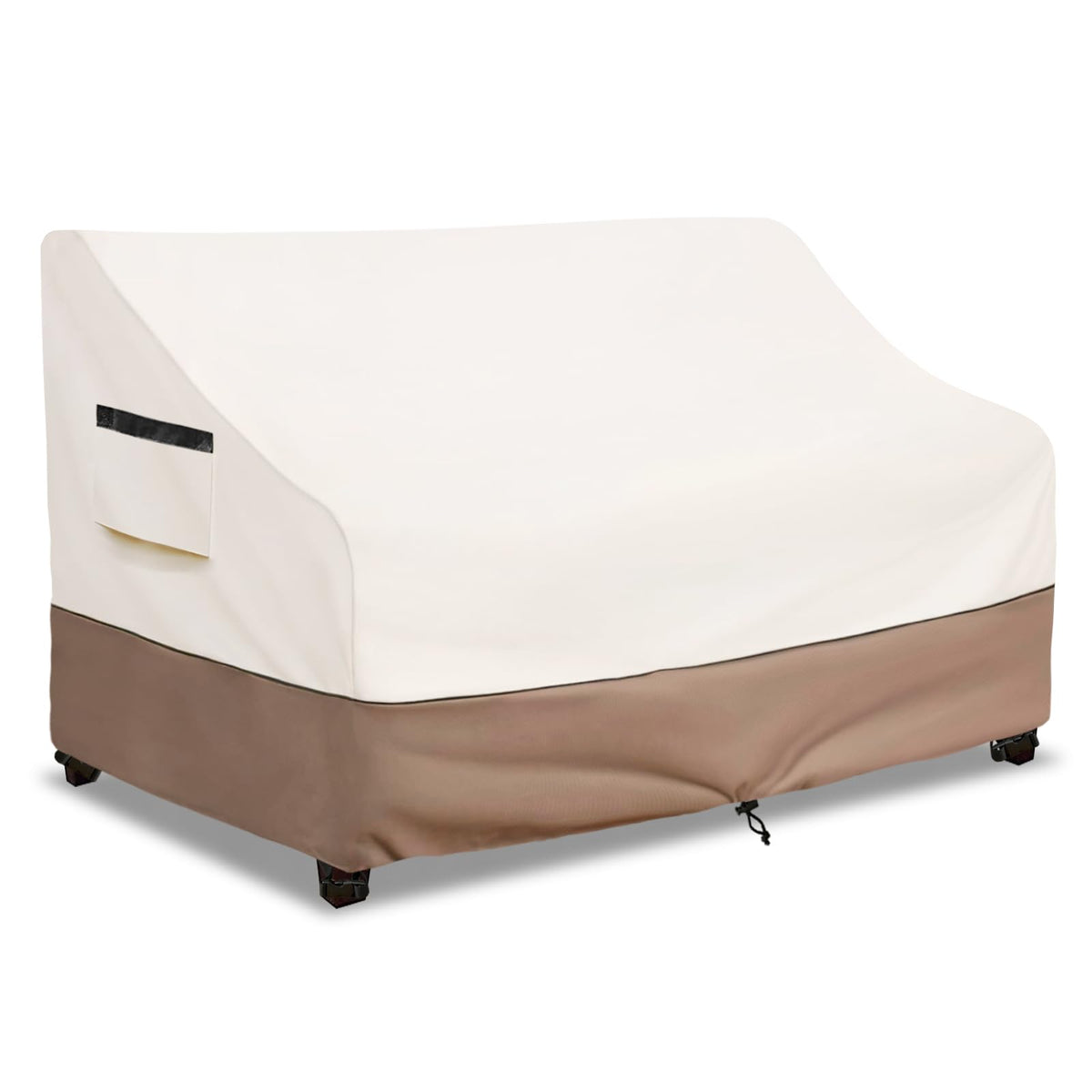 SoloToo front view of covered sofa protects from rain