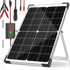 SOLPERK front view of complete solar kit showing panel and controller, durable and ready
