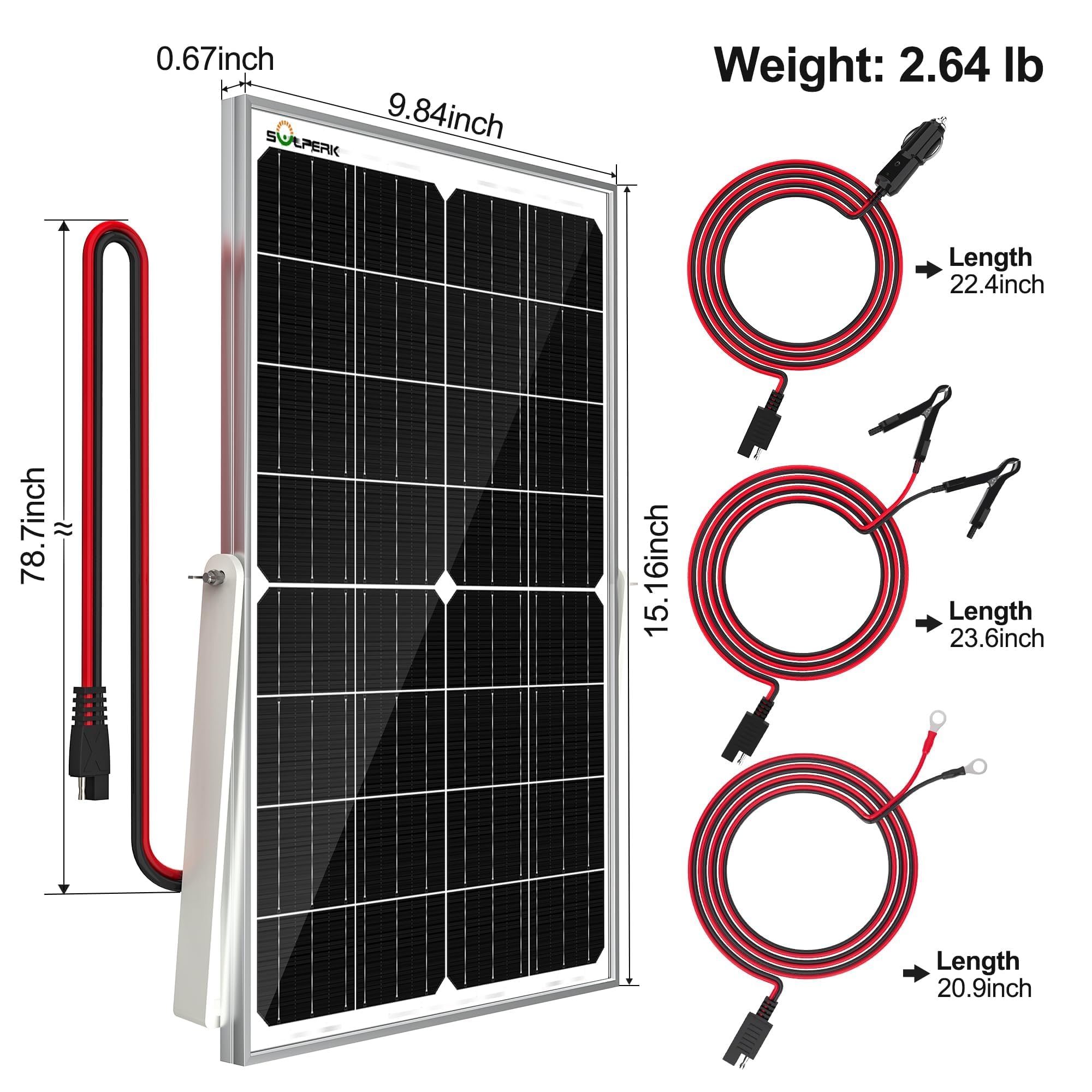 SOLPERK solar panel mounted on boat roof illustrating easy marine installation and battery maintenance