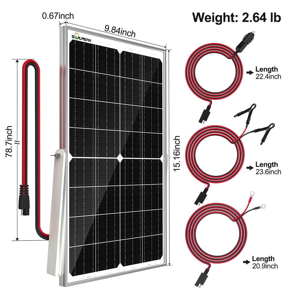 SOLPERK solar panel mounted on boat roof illustrating easy marine installation and battery maintenance