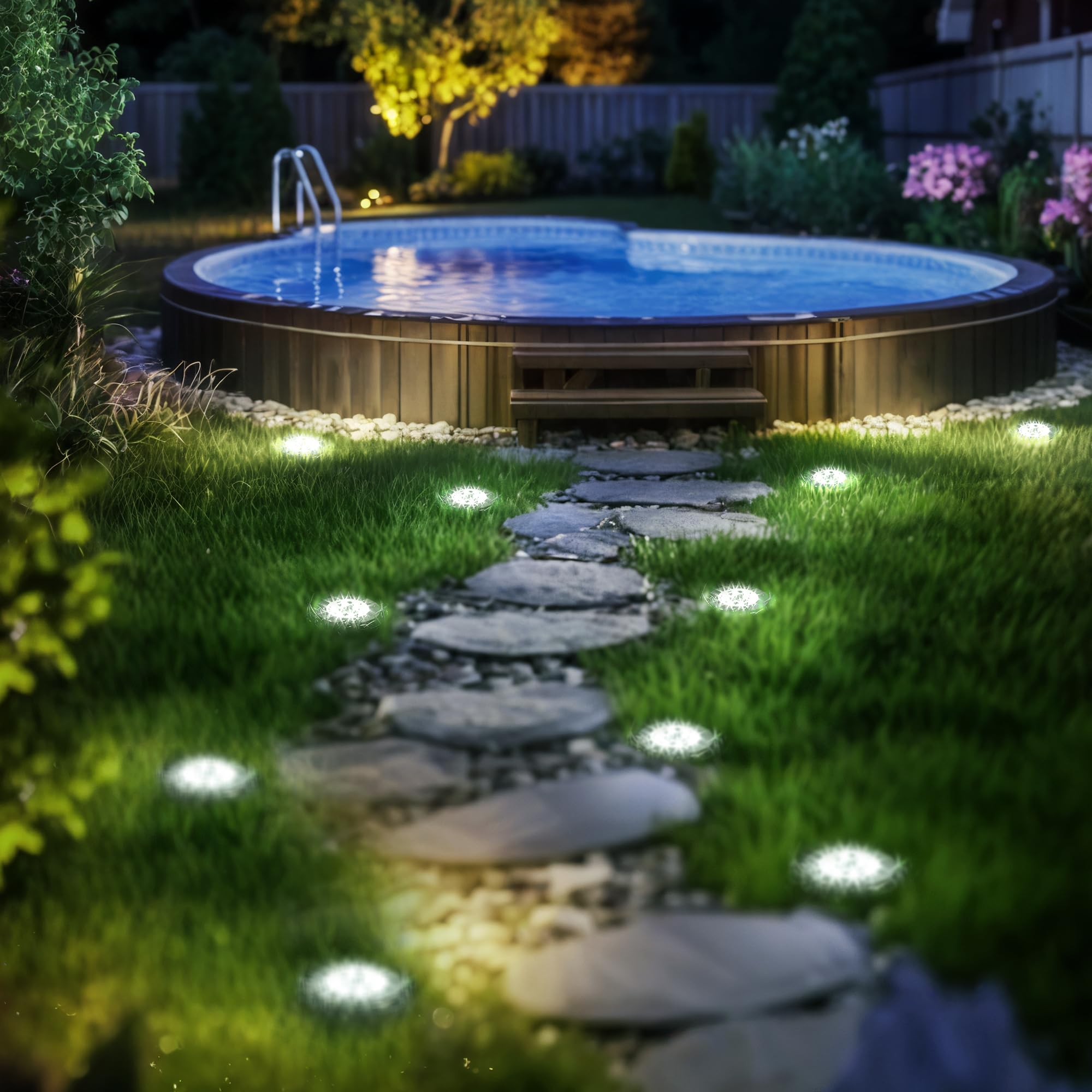 SOLPEX evening pool scene setting ambiance and safer swim time