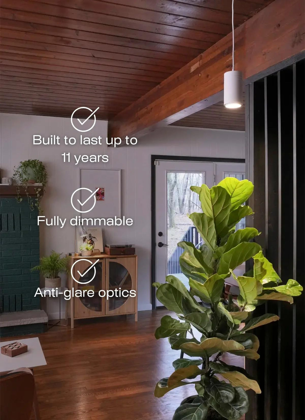 Soltech Aspect Gen 2 optics close-up demonstrating anti-glare lens and focused light benefit