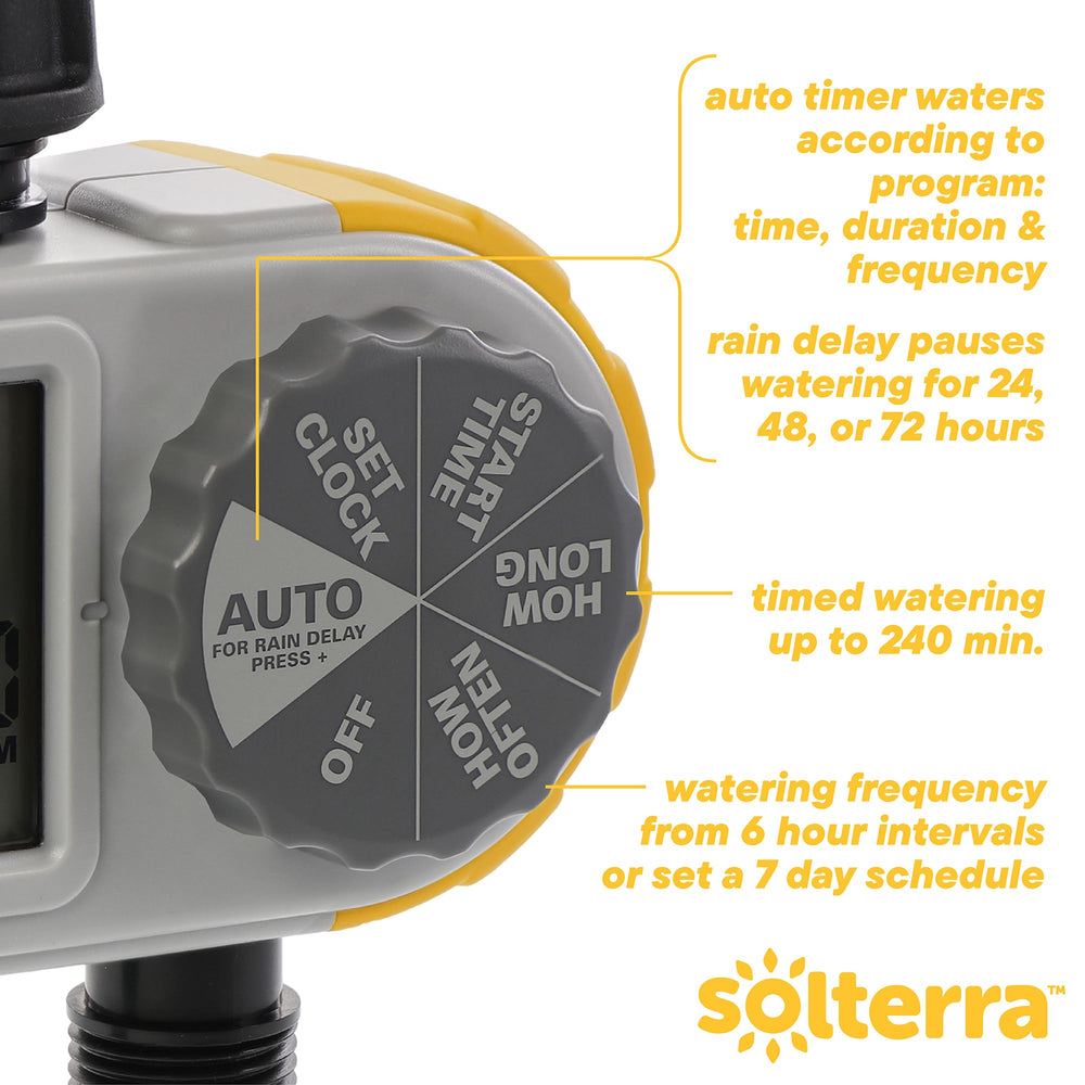 Solterra 28153 digital display closeup with clear readout for fast programming