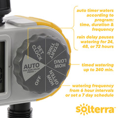 Solterra 28153 digital display closeup with clear readout for fast programming