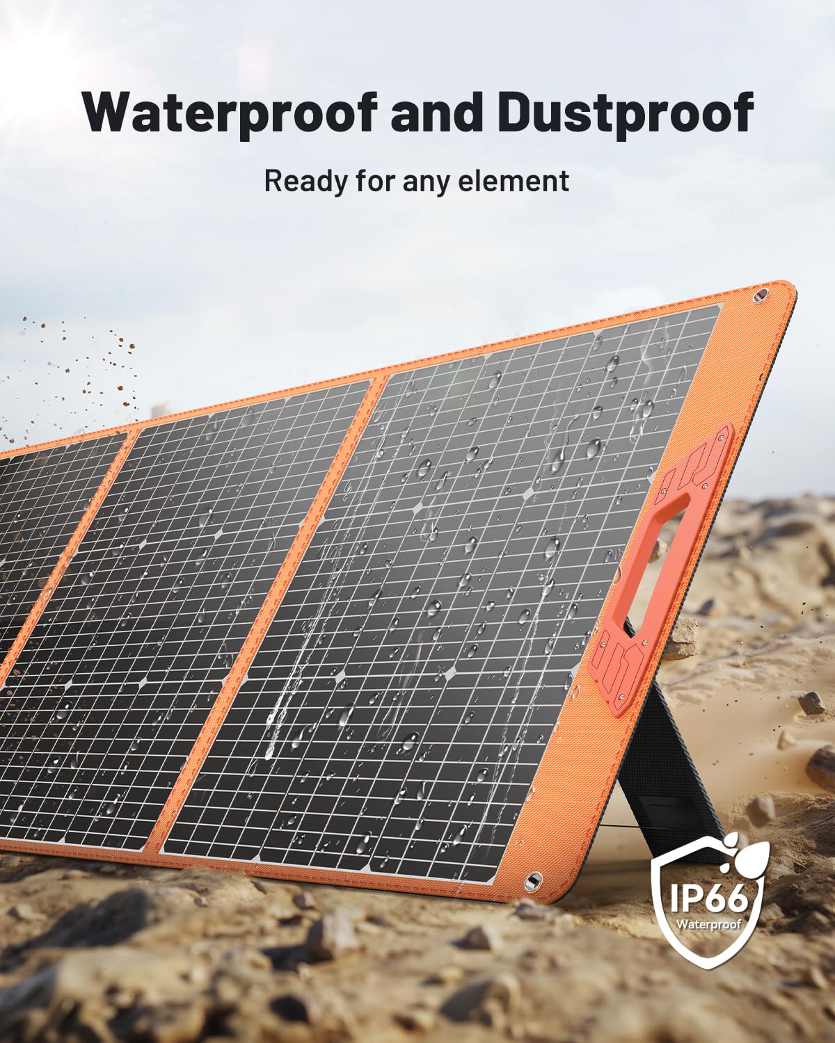 SOLUPUP 200W panel at campsite charging devices during outdoor use