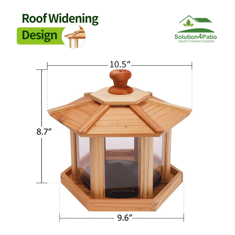 Solution4Patio open feeder with removable tray ready for quick cleaning and rinsing