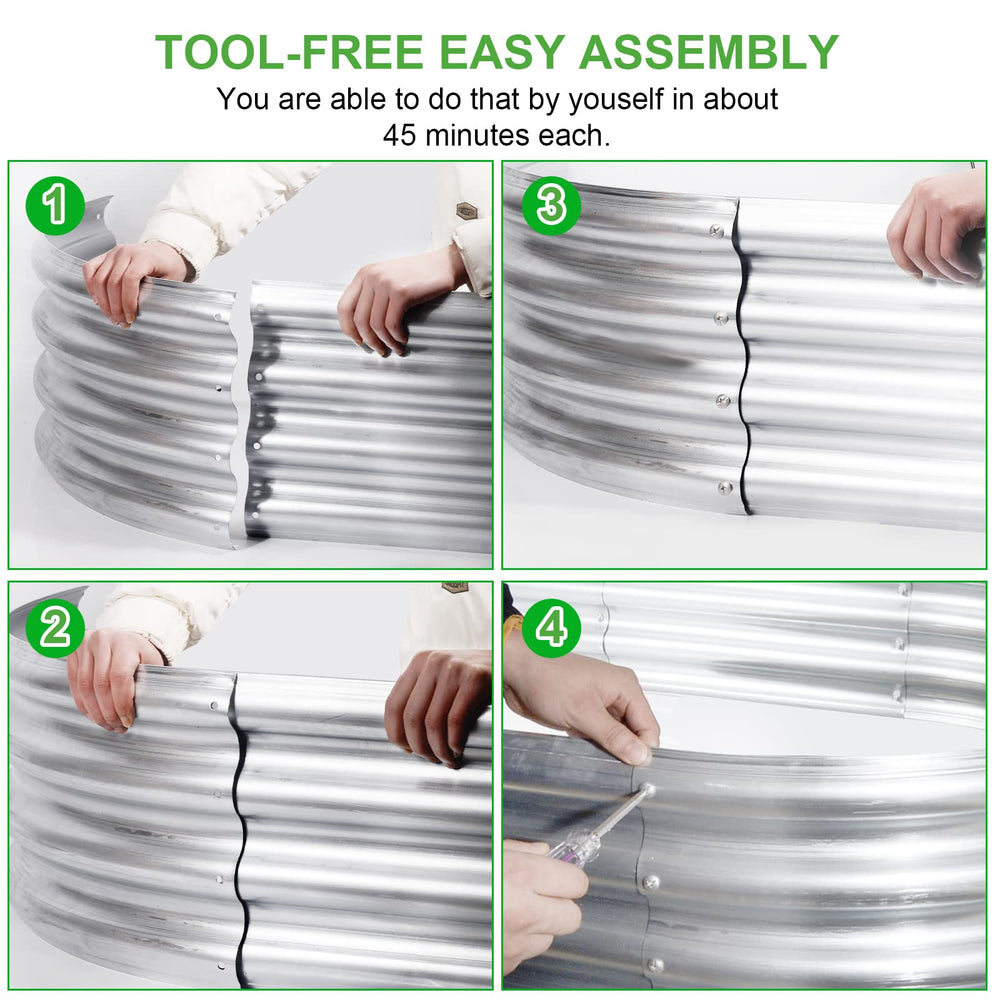 SOMXOY size comparison with garden tools showing true footprint benefit