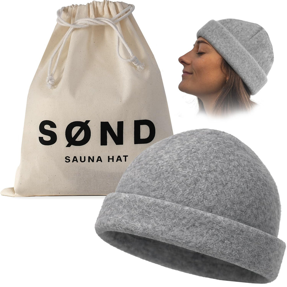 SØND label and fabric close-up showing material blend and quality benefit